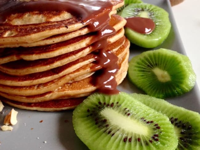 Délicieux pancake moelleux au fromage blanc