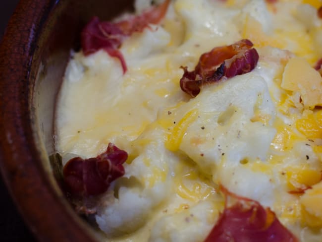 Gratin de chou-fleur au cheddar