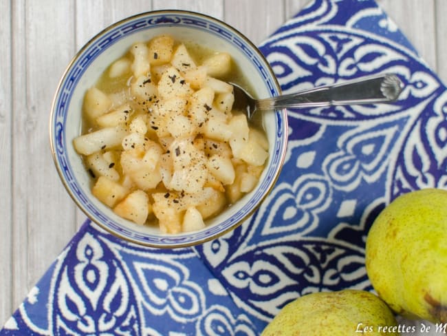 Cuisiner à la bouilloire? Poire à la vanille