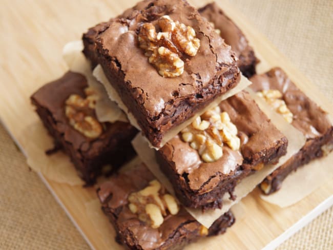 Brownie au chocolat noir et aux noix