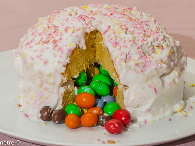 Gâteau fourré aux M&M's