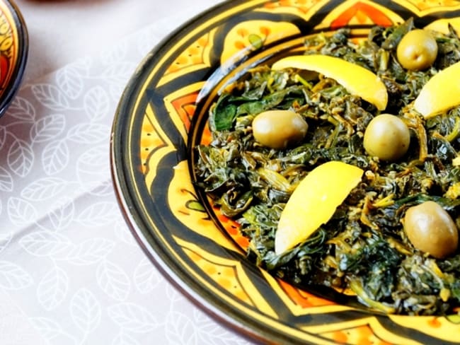 Salade d'épinards (Bakoula)