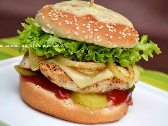 Burger au poulet et fromage Leerdammer