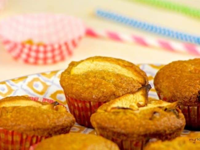 Muffins pommes et raisins secs (vegans)