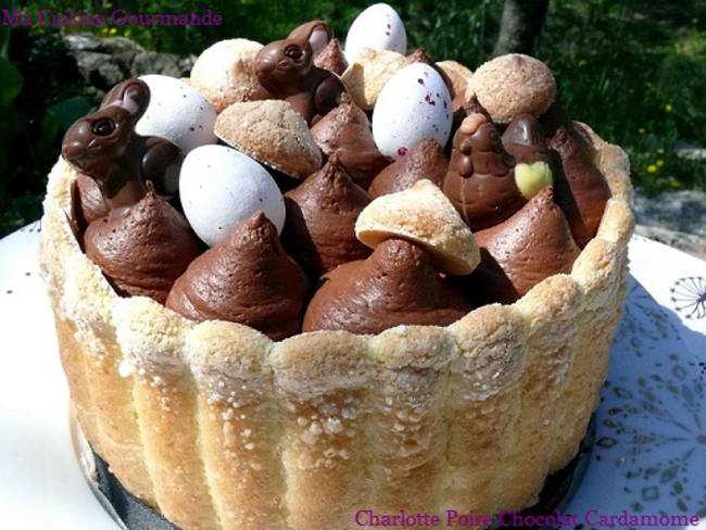 Charlotte poire chocolat cardamome