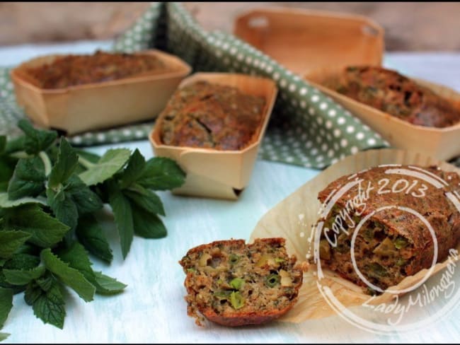 Cake vert aux légumes et aux olives