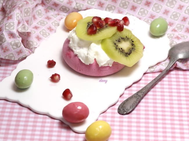 Petites pavlovas kiwi grenade