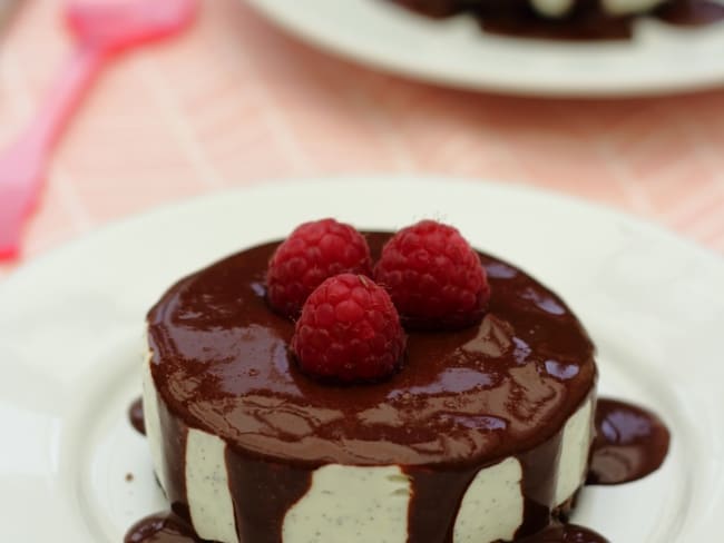 Cheesecake à la vanille et chocolat sans cuisson