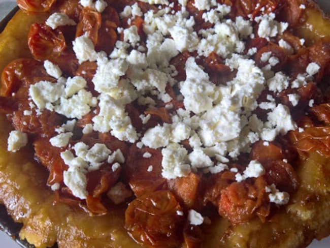 Tarte tatin salée tomates et feta