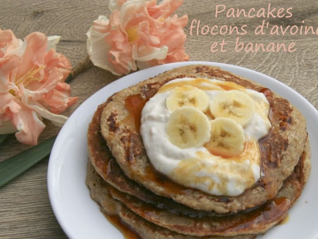 Pancakes aux flocons d'avoine et banane