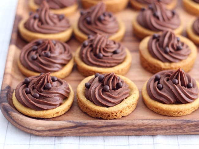 Tartelettes sablées à la ganache chocolat