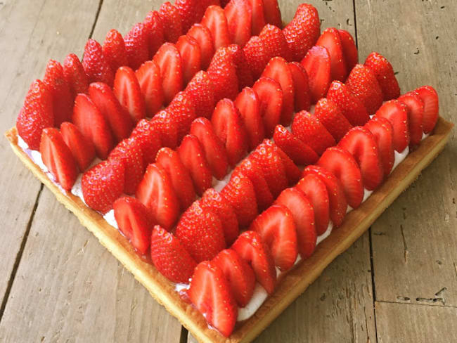 Tarte aux fraises et chantilly vanille