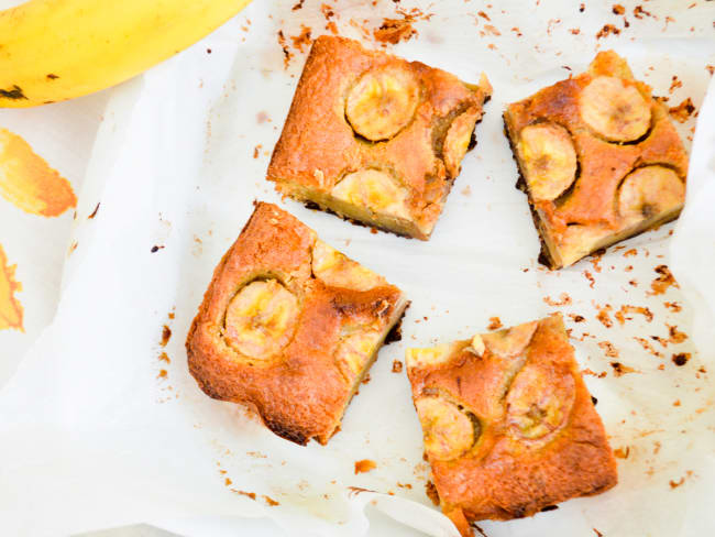 Brownie banane, chocolat blanc et noir