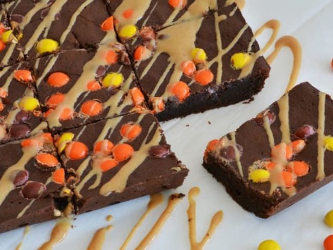 Brownie au chocolat et Reese's pieces