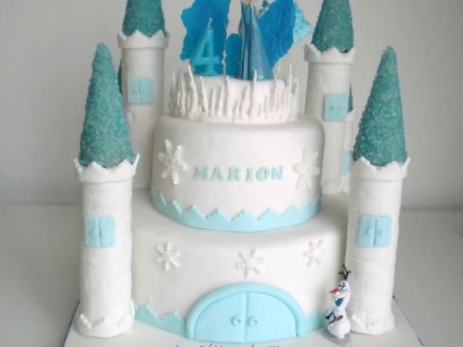 Gâteau Le château de la Reine des Neiges