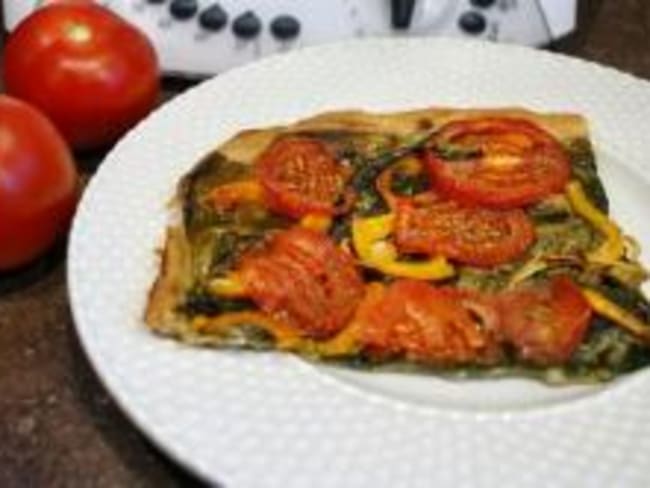 Tarte tomates épinards au thermomix facile et rapide