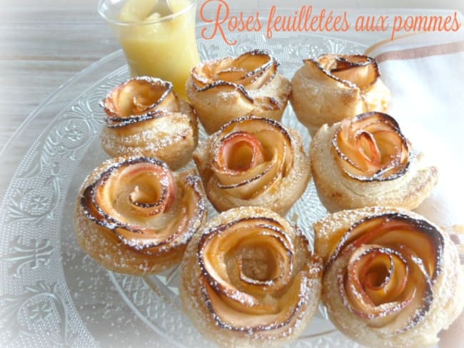 Belles et bonnes roses feuilletées aux pommes (pas à pas)