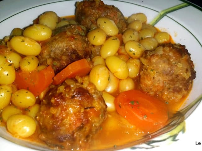 Ragoût haricots Coco et boulettes de viande