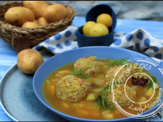 Boulettes de poisson et leur bouillon à la marseillaise de Gerald Passedat