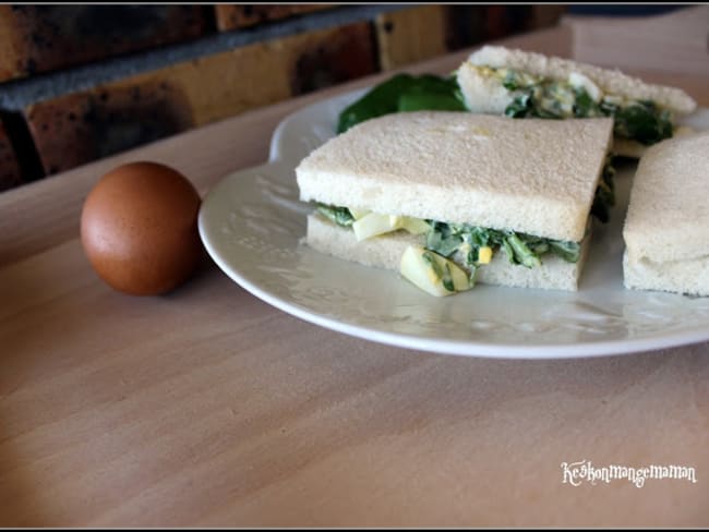 Sandwichs aux oeufs et au cresson