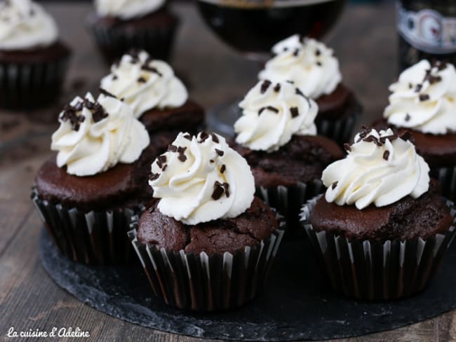 Cupcakes au chocolat et à la bière