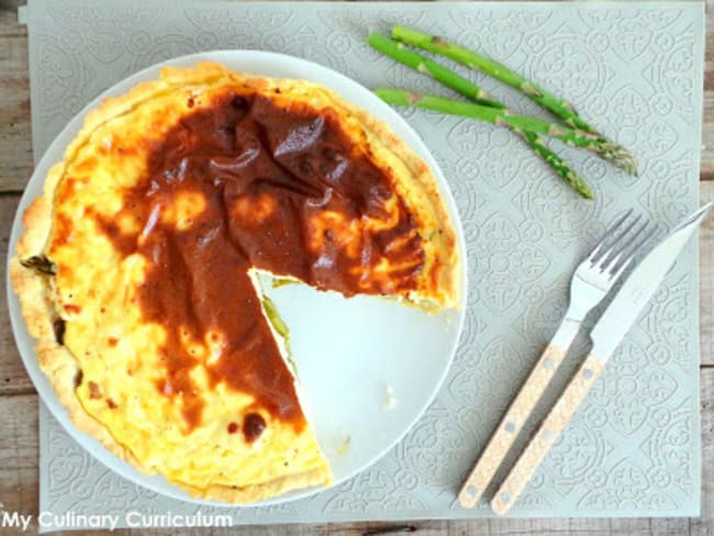 Tarte aux asperges et à la feta