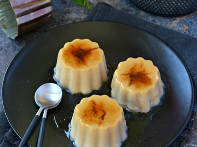 Flan de millet au caramel sans gluten