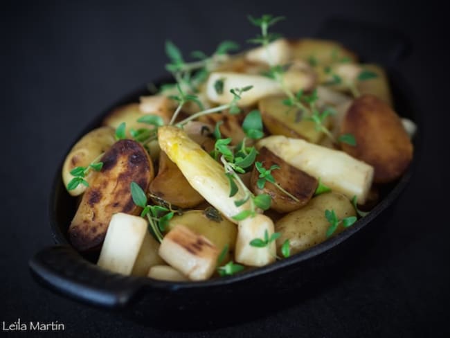 Poêlée de pommes de terre ratte et asperges d’Alsace – je vais vous cuisiner