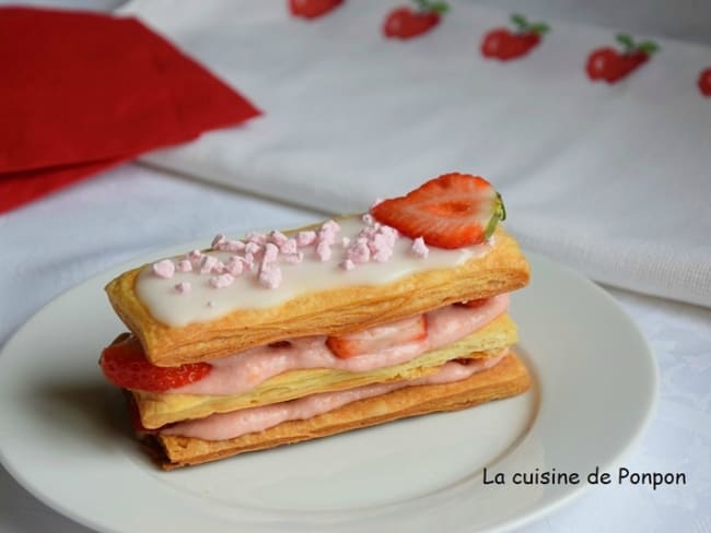 Le millefeuille tout fraise