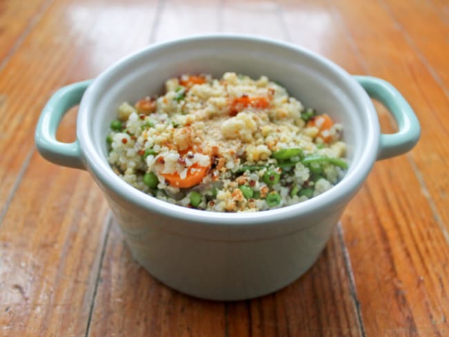 Crumble aux légumes printaniers et germe de blé