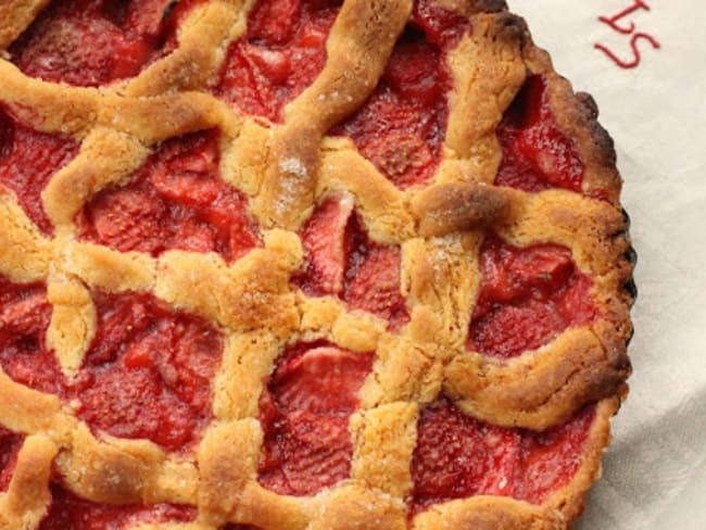 Tarte finlandaise aux fraises cuites