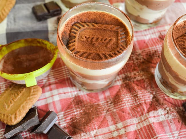 Tiramisu gourmand chocolat et spéculoos