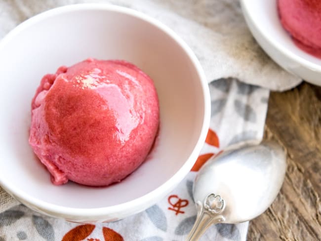 Sorbet à la rhubarbe