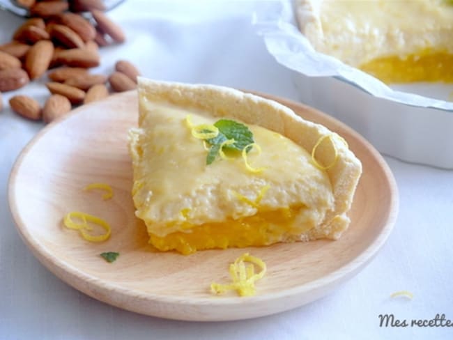 Tarte sablée sans gluten au citron et à la mangue