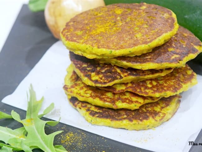 Galette épicée de courgette aux pois chiches