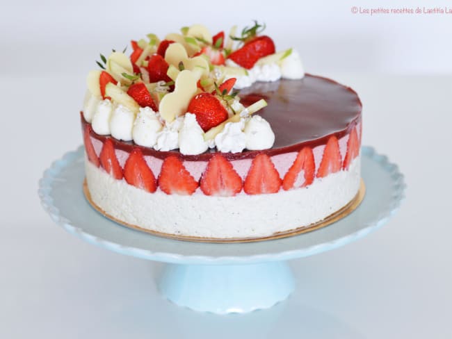 Entremet pomme Granny Smith et fraise