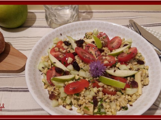 Salade de blé sucré-salé