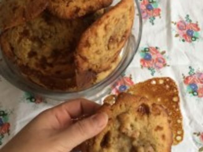 Cookies au caramel et noix