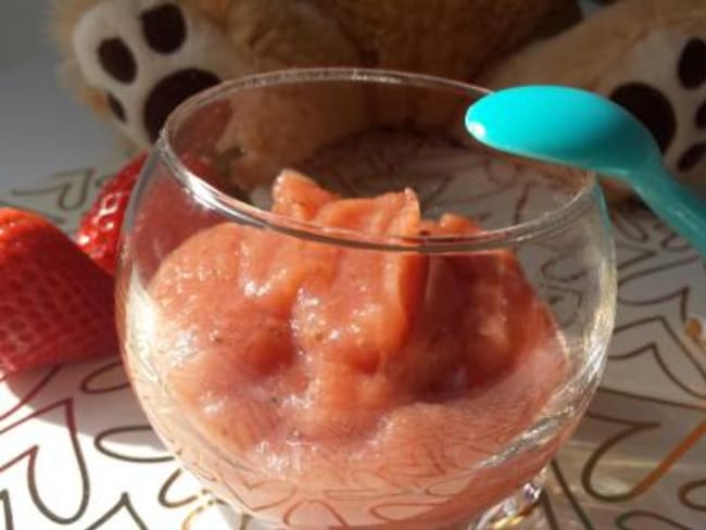 Compote pomme fraises