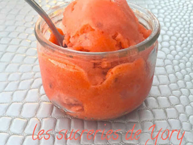 Sorbet fraise menthe