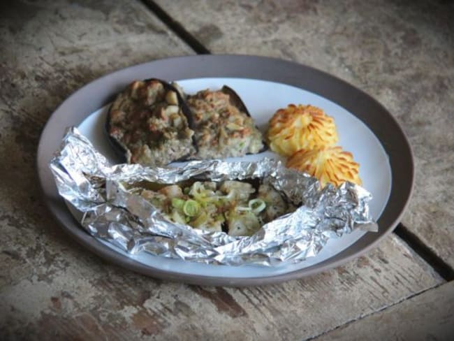 Papillote de poisson blanc au sirop d’érable