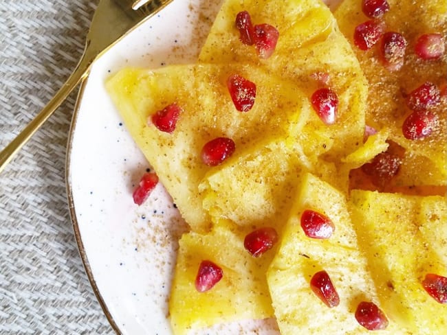 Carpaccio Ananas, Grenade, Graines de coriandre - Gratinez