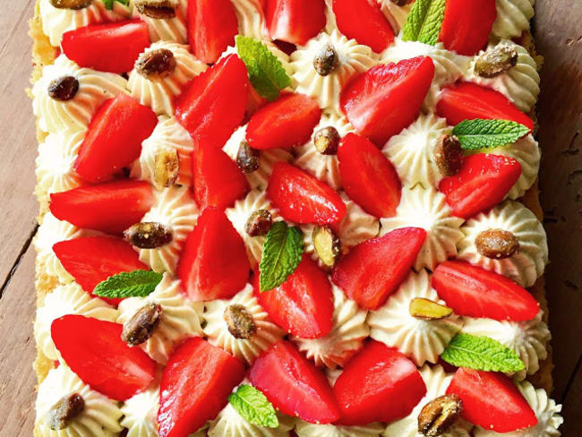 Fantastik fraises, pistaches de Christophe Michalak