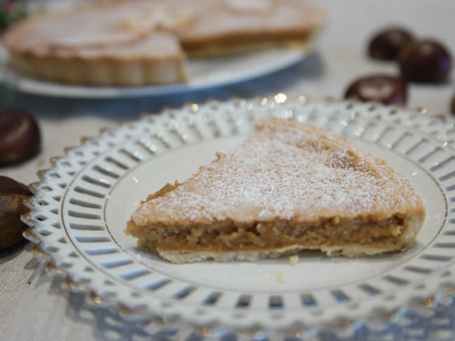 Tarte soufflée aux châtaignes selon le Chef Régis Marcon