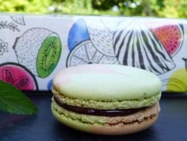 Macarons menthe fraîche et chocolat délicieusement irrésistibles