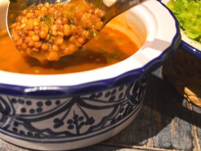 Recette marocaine de soupe de lentilles 