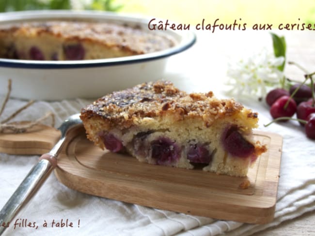 Gâteau clafoutis aux cerises d'après Cyril Lignac