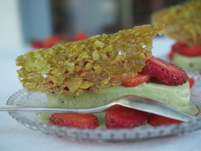 Millefeuille glace au matcha