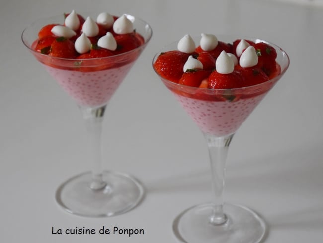 Fraises parfumées à la menthe et gingembre