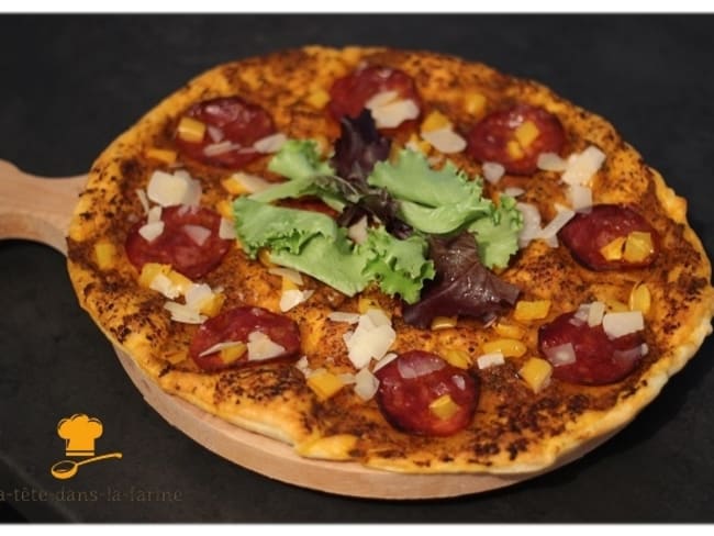 Tarte fine poivron chorizo